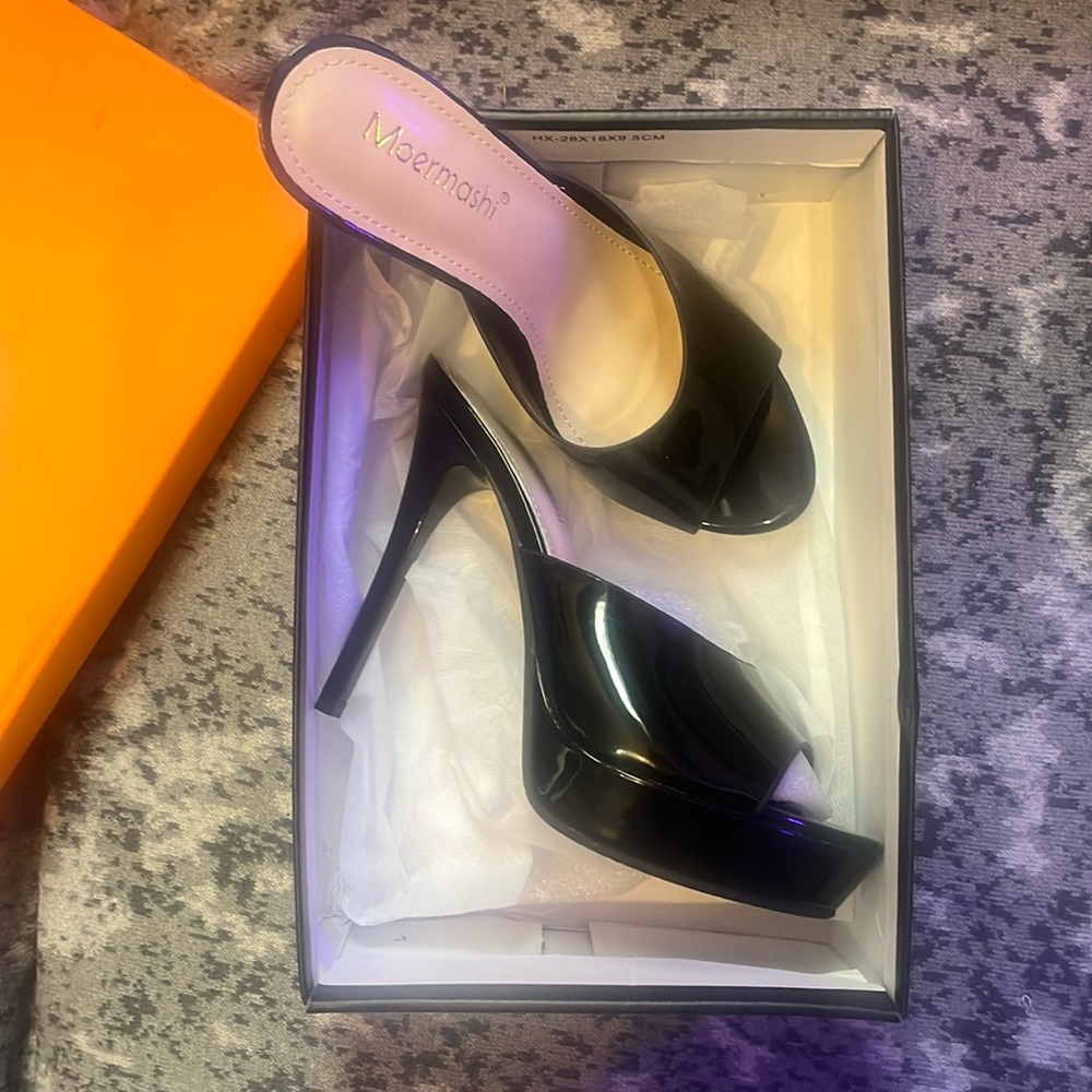 Black Patton Leather heels